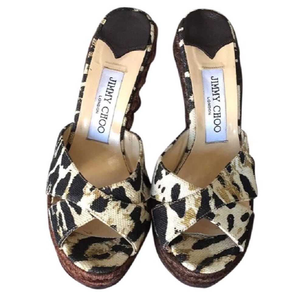 Jimmy Choo Leopard Phyllis Wedges